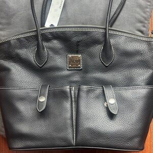 Dooney & Bourke Black Pebbled Leather Tote